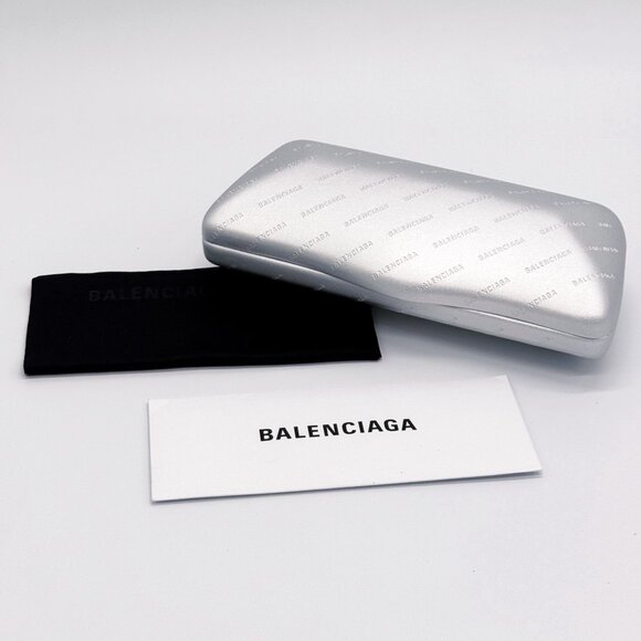 NEW BALENCIAGA EYEGLASSES BB0091O 002 CAT EYE SILVER WOMEN EYEWEAR BALENCIAGA - Picture 7 of 7